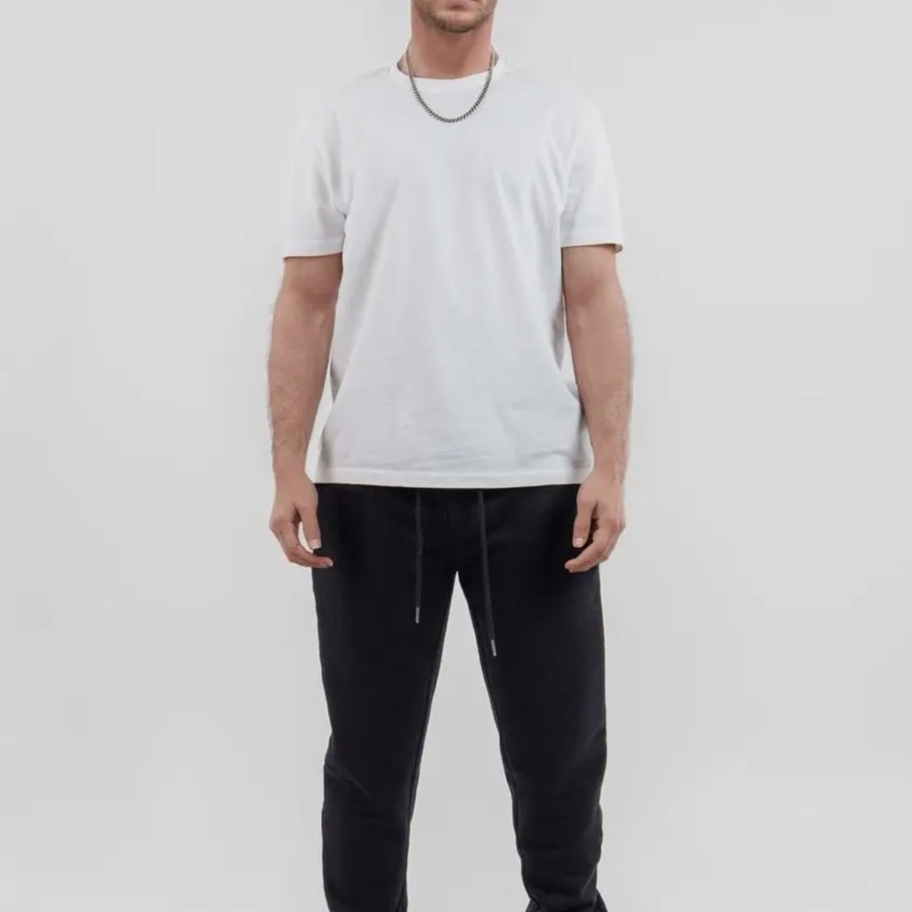 Men's Black Stacked Joggers